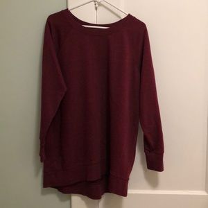 Old Navy maroon fleece pullover
